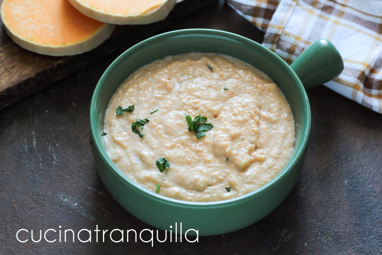 Crème de courge et stracchino
