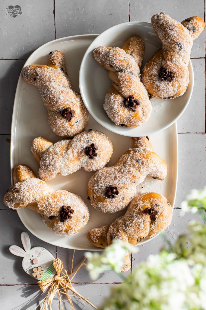 Lapins de pain brioché au chocolat