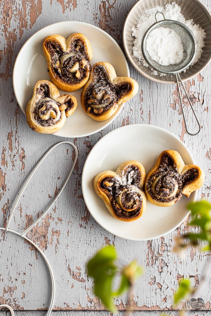 Lapins en pâte feuilletée aux noisettes