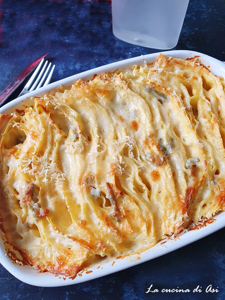Lasagnes en accordéon blanches