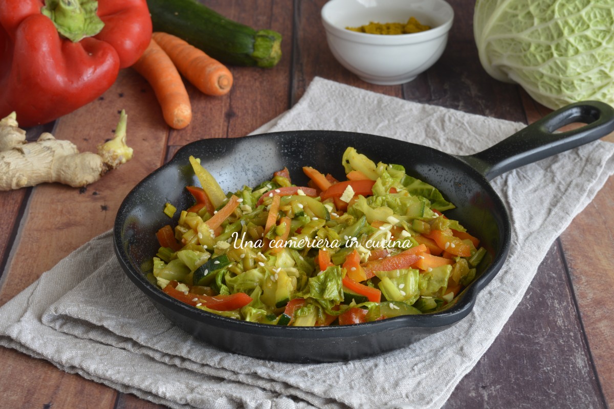 Légumes épicés à la poêle
