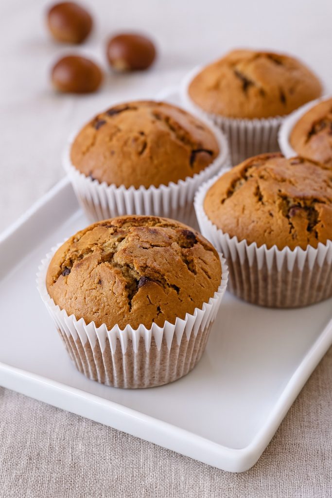 Muffin à la farine de châtaigne et chocolat