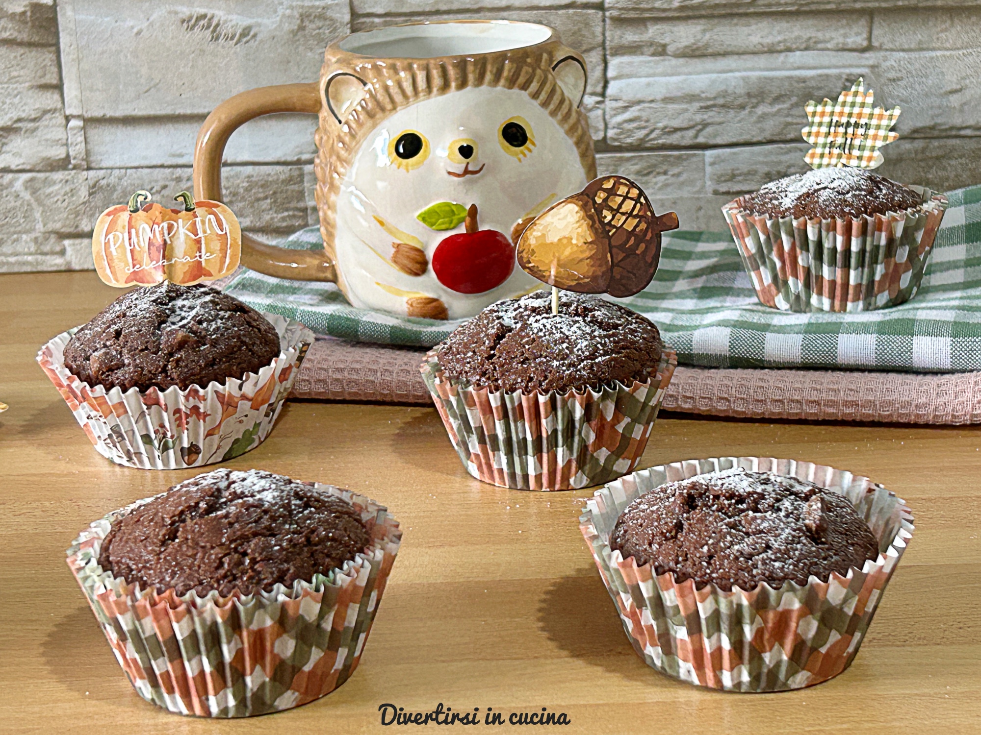 Muffin au cacao moelleux avec pépites de chocolat