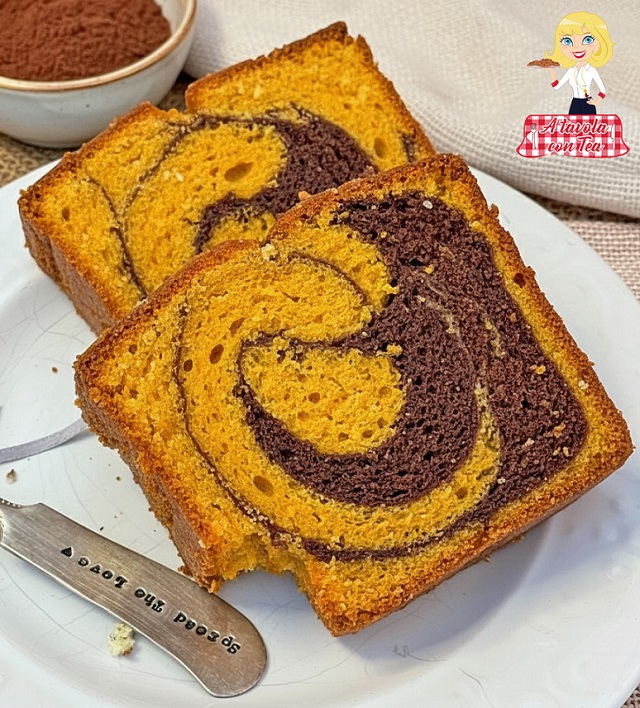 PLUMCAKE MARBRÉ POTIRON ET CHOCOLAT
