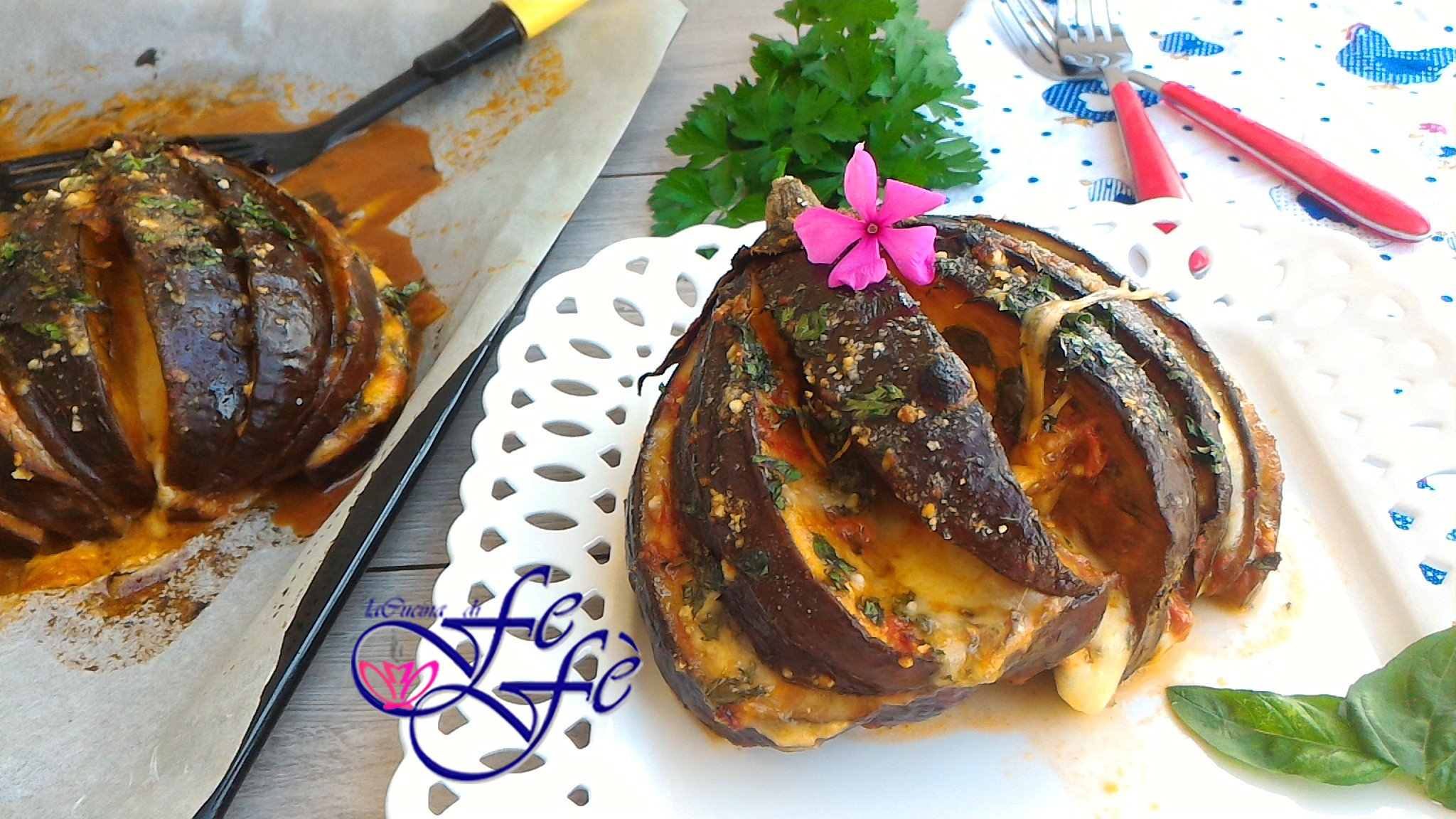 AUBERGINES EN ÉVENTAIL FILANTES