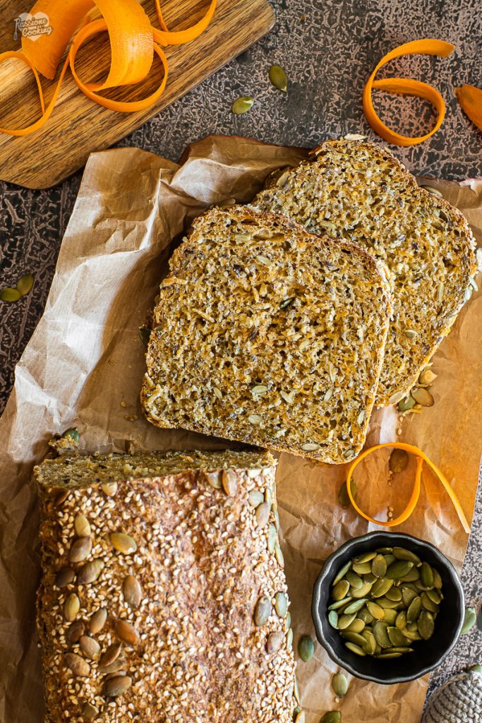 Pain aux carottes avec graines