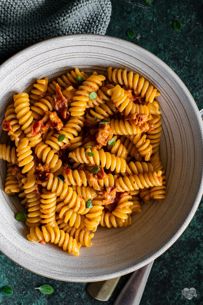 Pâtes avec tomates séchées et mascarpone