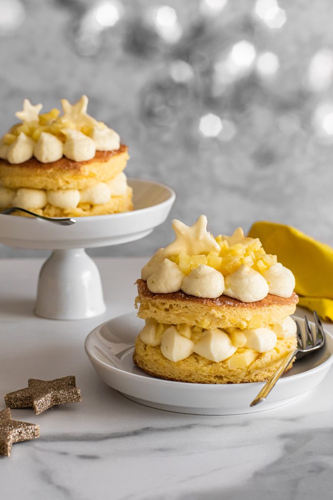 Petits gâteaux aux pommes avec crème au mascarpone