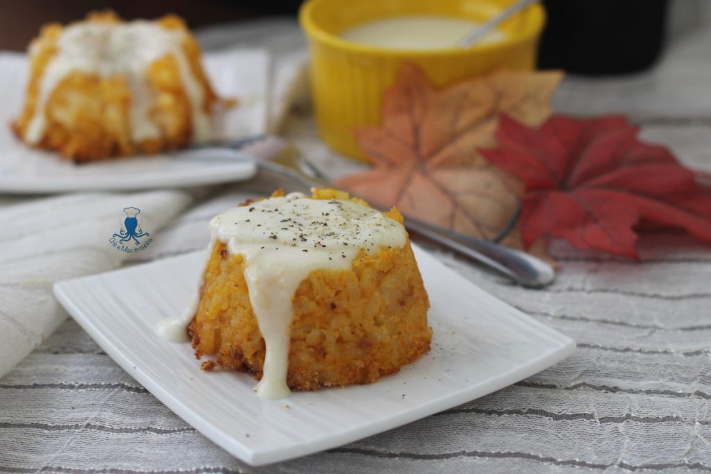 Petits gâteaux de citrouille et taleggio à la friteuse à air
