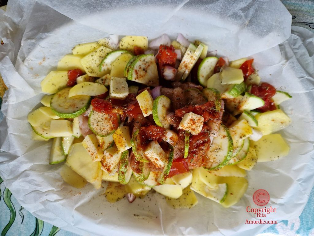 Poitrine de poulet farcie aux légumes