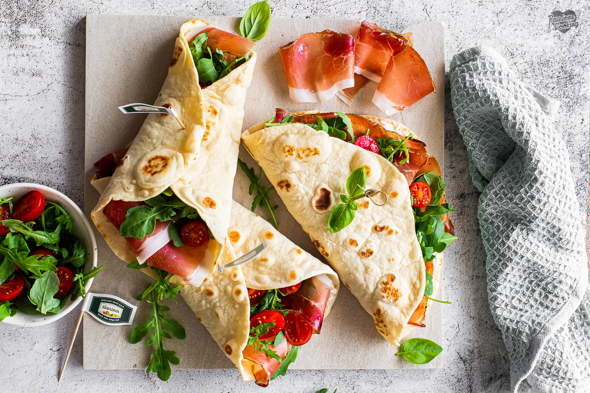 Piadina avec stracchino et Speck Alto Adige IGP