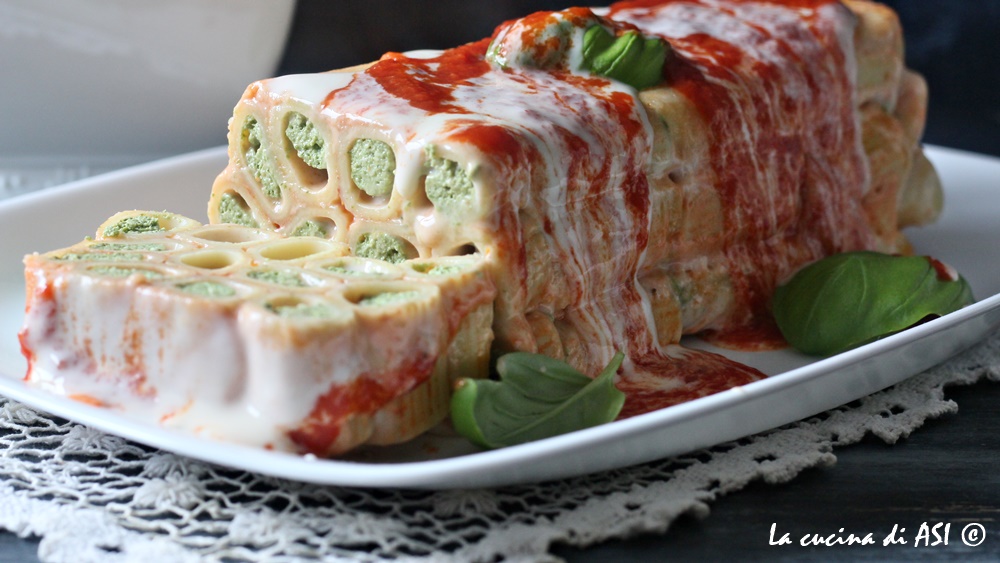 Plumcake de rigatoni farcis au four