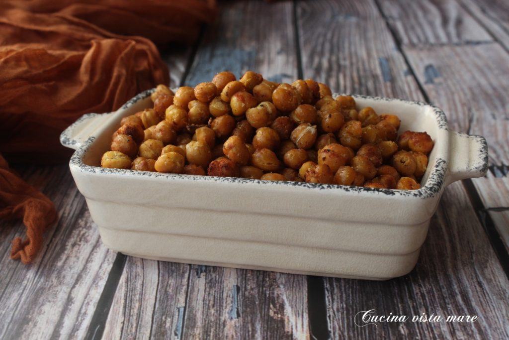 Pois chiches au four assaisonnés Cuisine vue sur mer