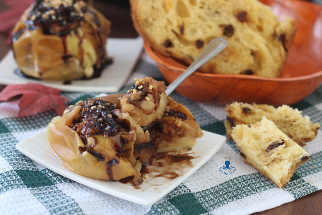 Pommes farcies au panettone au four ou à l'air fry