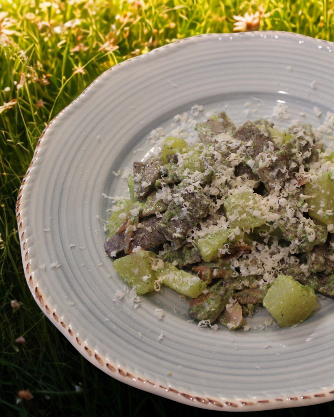 Pizzoccheri au pesto d&rsquo;alliaria