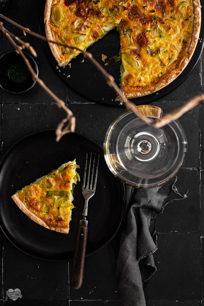 Quiche aux poireaux et fromage