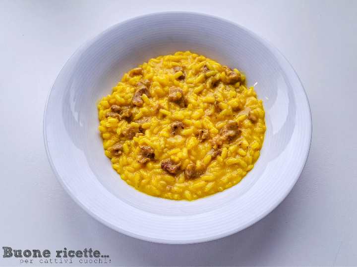 Risotto potiron et saucisse