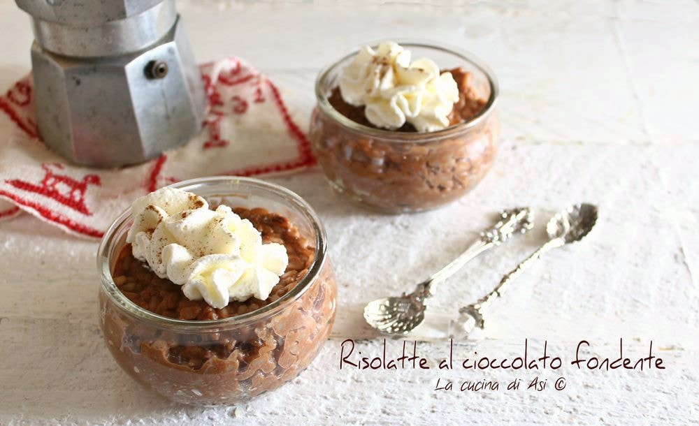 Riz au lait au chocolat noir