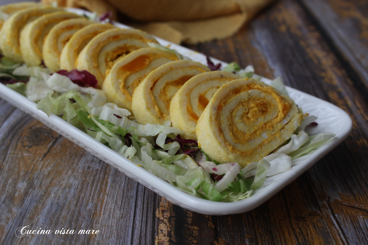 Roulé d&rsquo;omelette à la citrouille