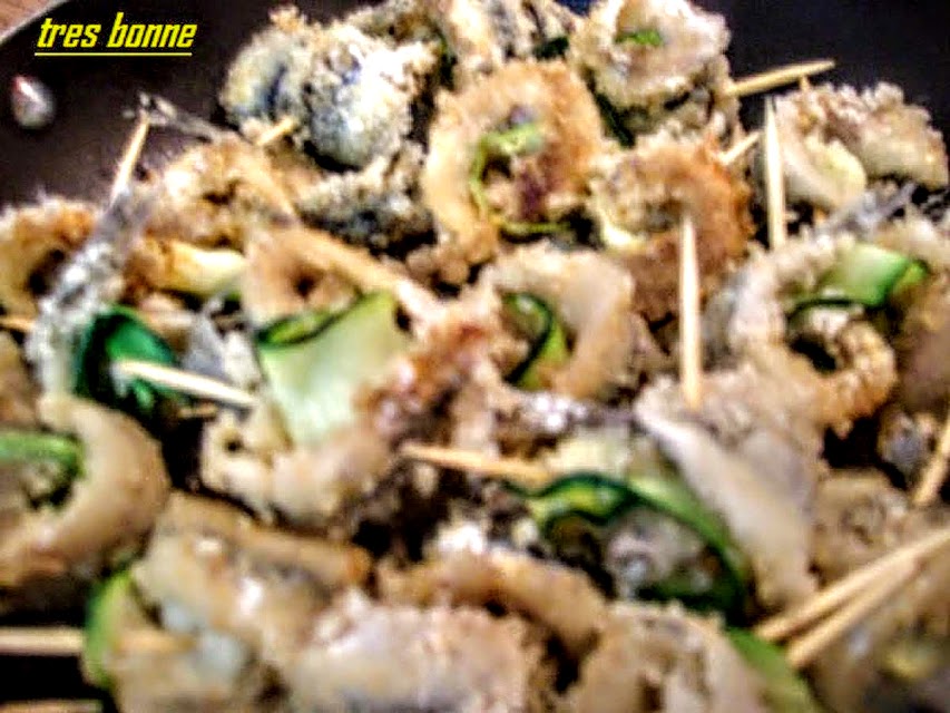 Rouleaux d'anchois avec courgette