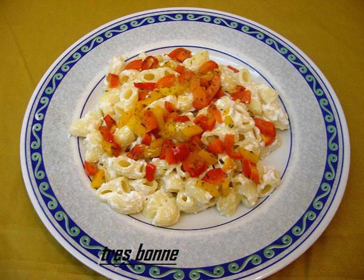 Pâtes à la ricotta et aux poivrons