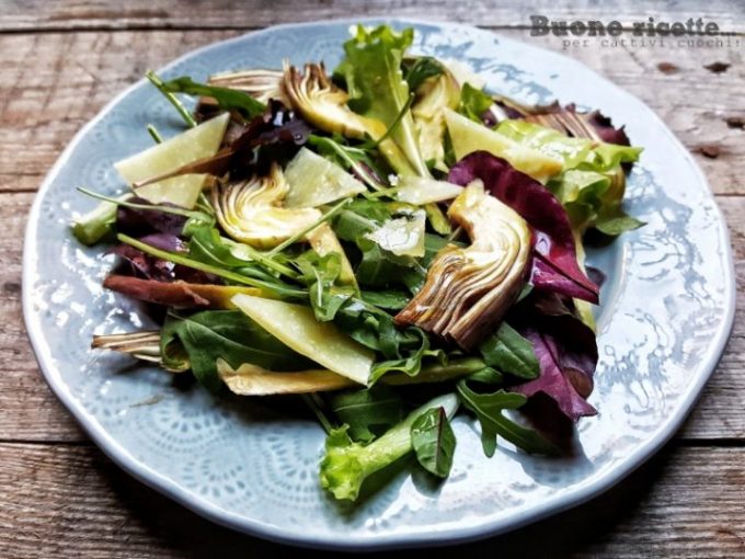 Salade d&rsquo;artichauts et parmesan