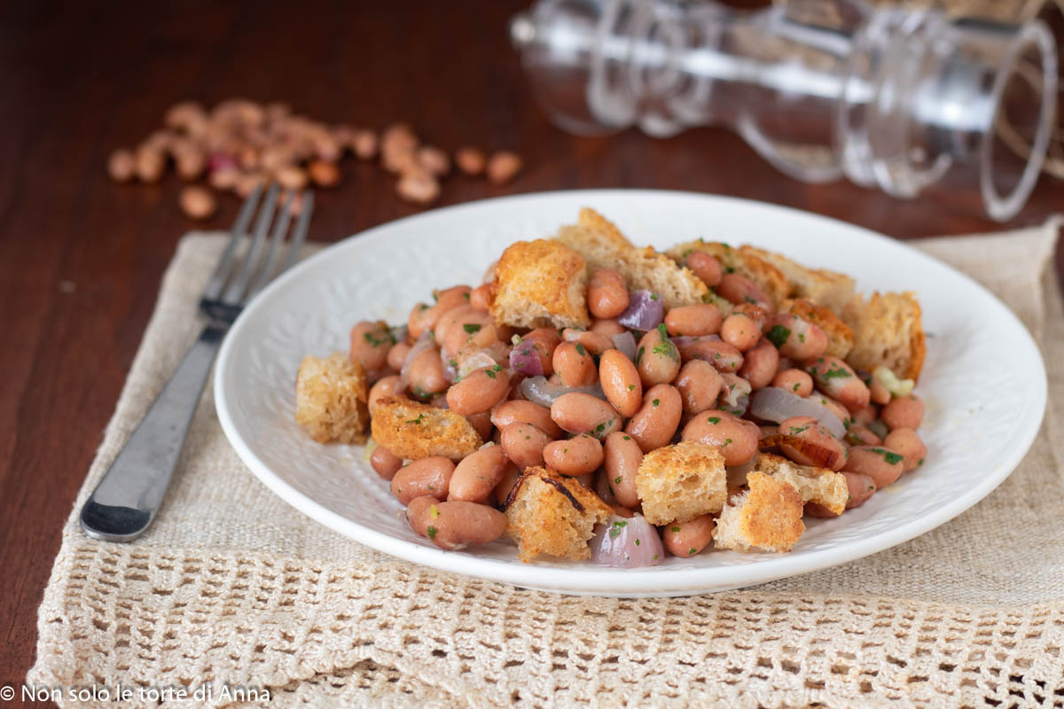 Salade de haricots borlotti