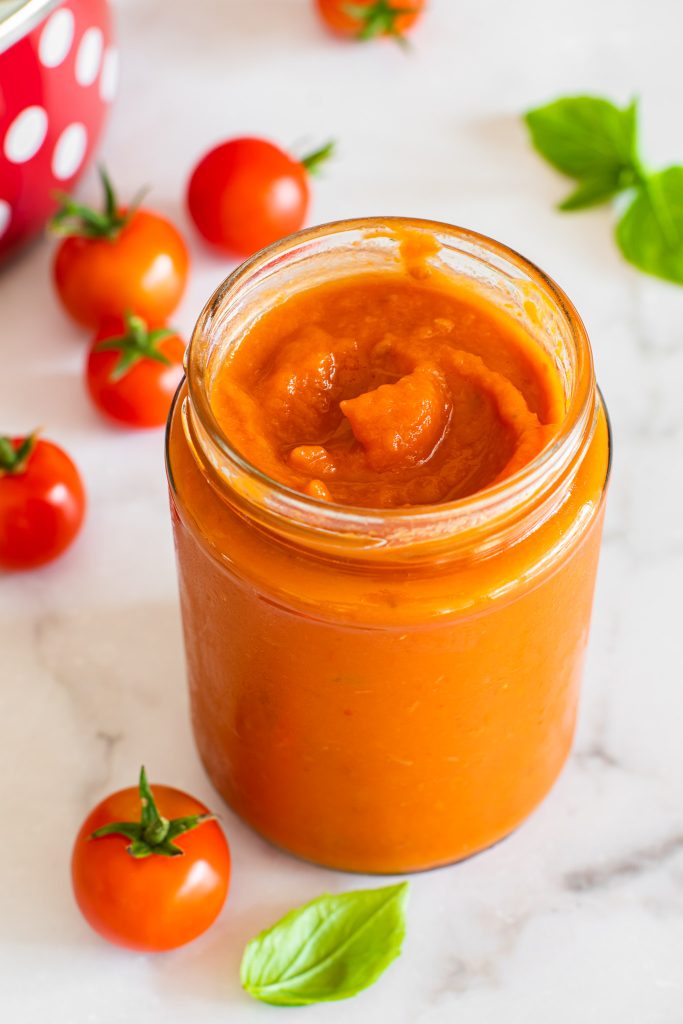 Sauce tomate et légumes faite maison