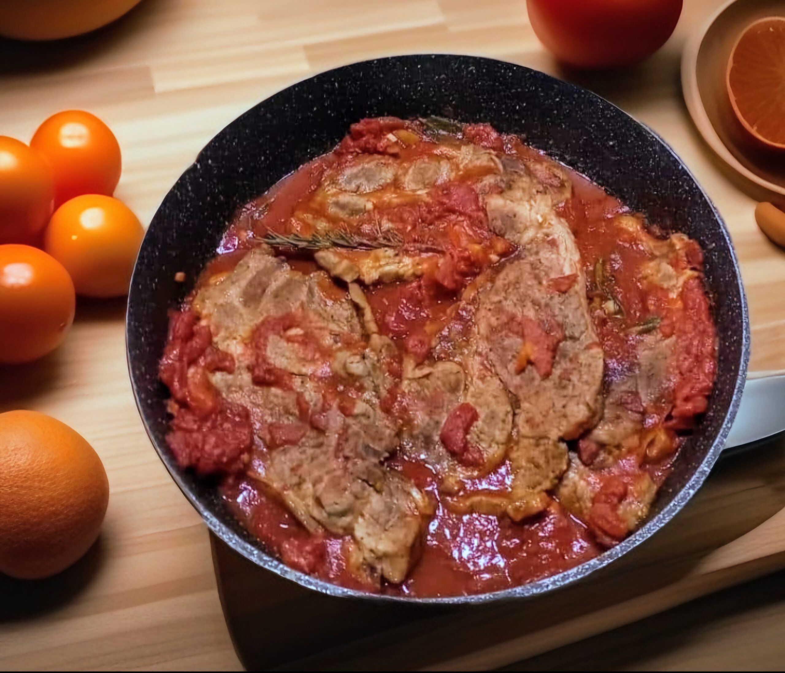 Les côtes de porc à la pizzaiola