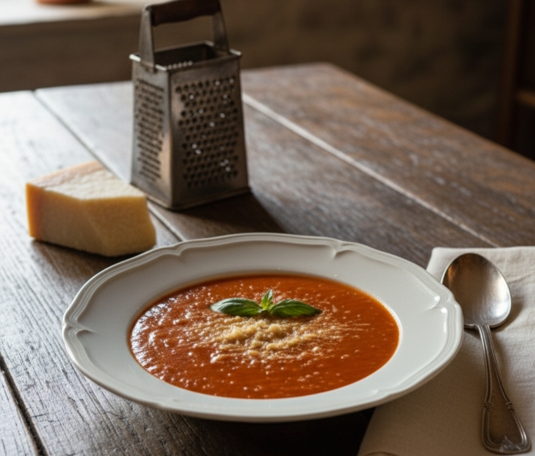 Soupe d’orge perlé à la tomate