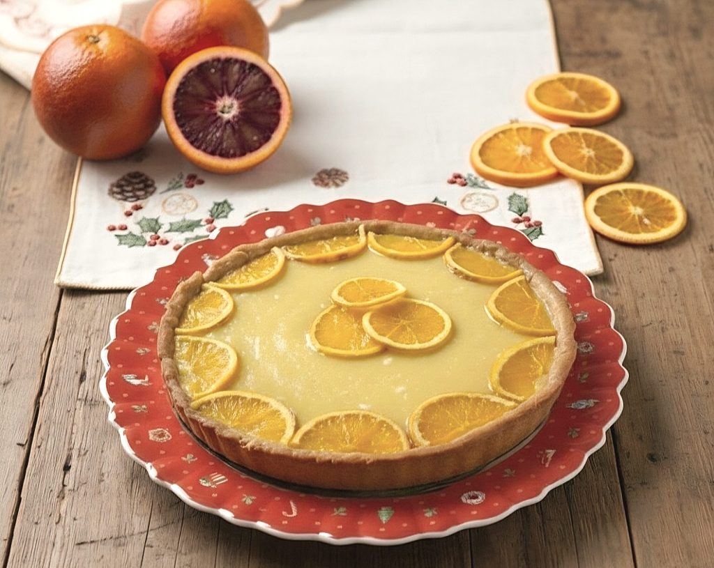 Tarte à l'orange et crème pâtissière