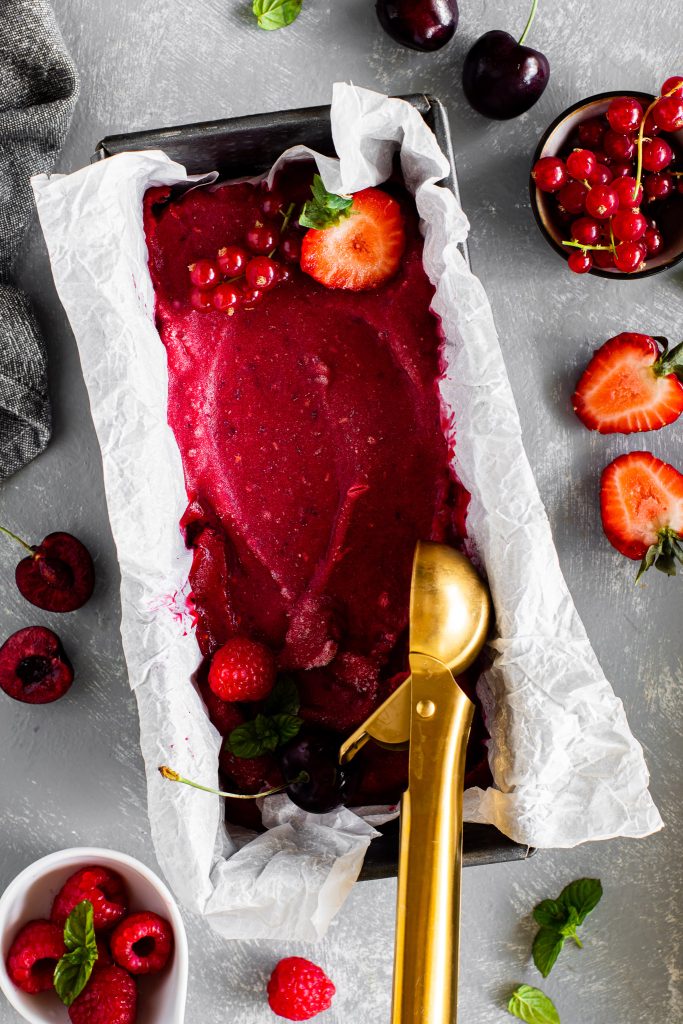 Sorbet fruits rouges