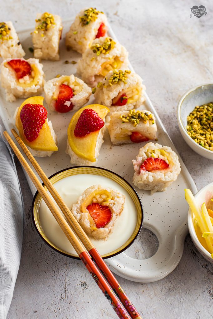 Sushi sucré aux pommes