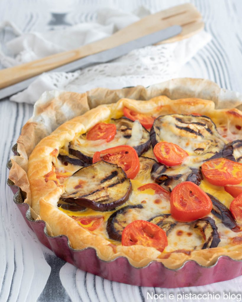 tarte salée aux aubergines et tomates