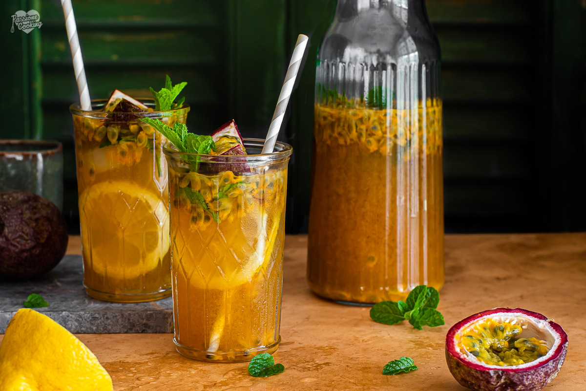 Thé glacé aux fruits de la passion