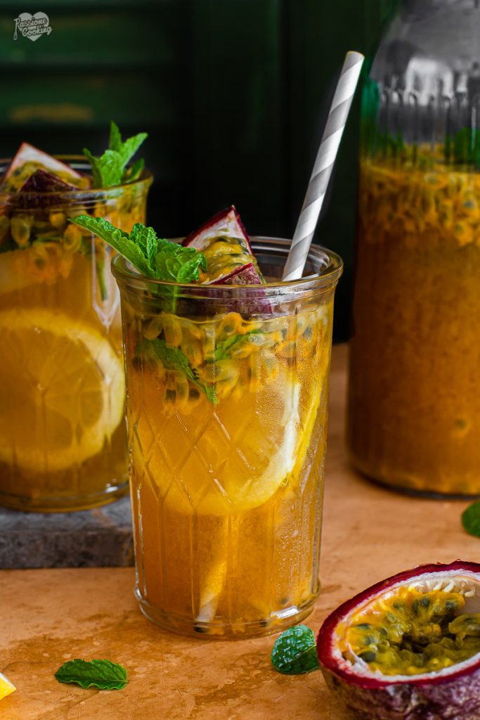 Thé glacé aux fruits de la passion