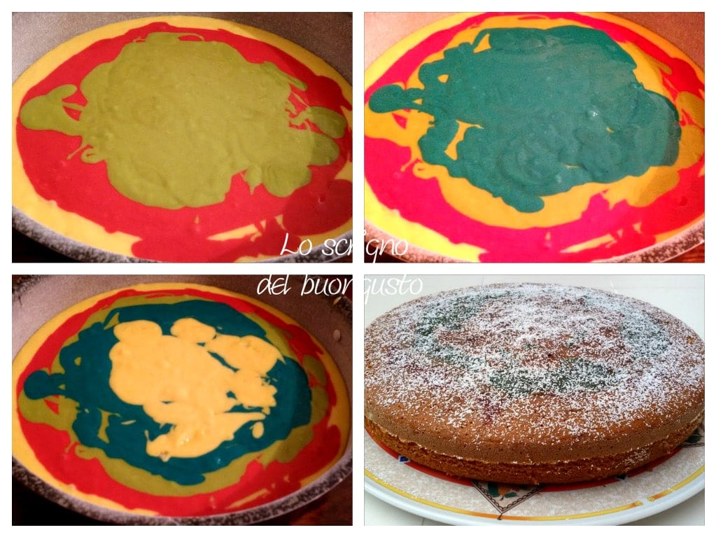Gâteau aux 4 couleurs