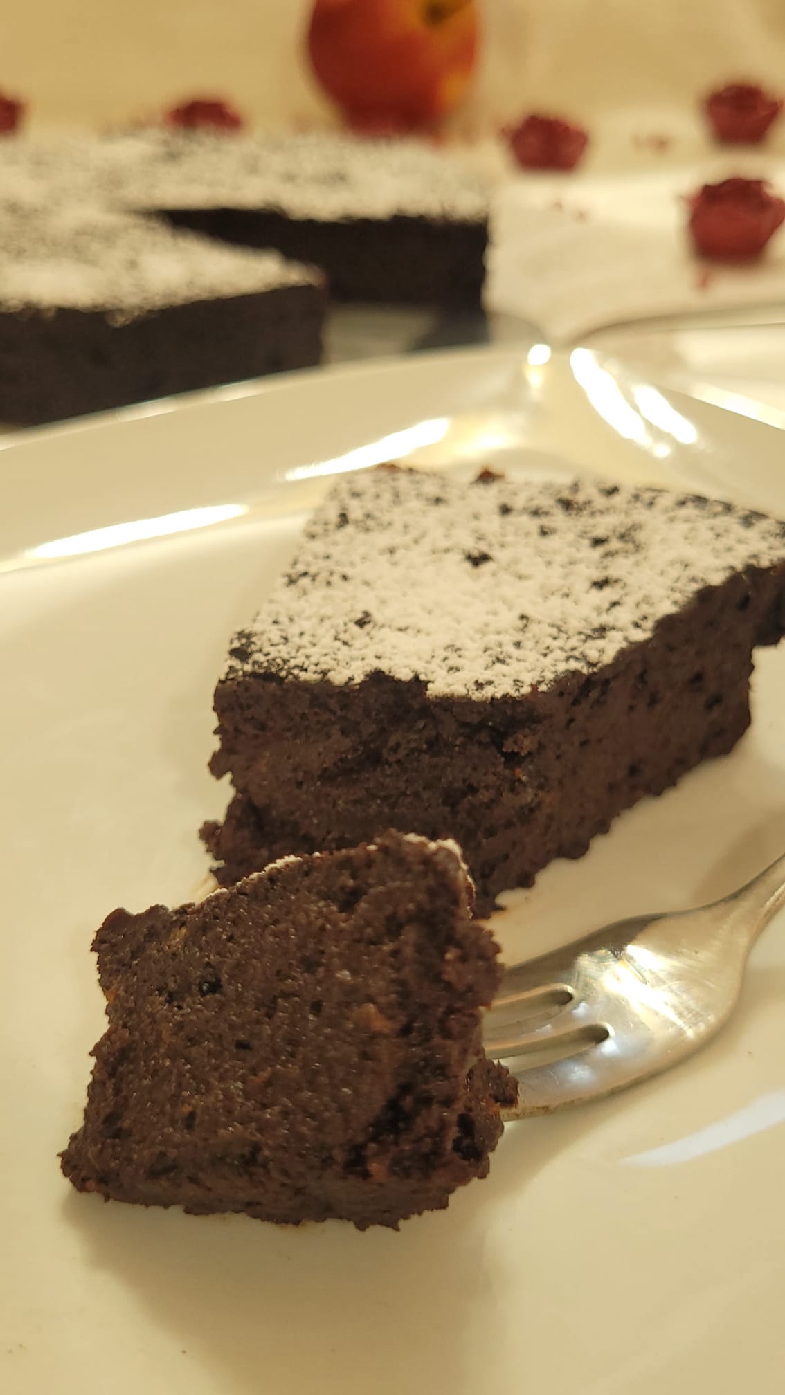 Gâteau aux Pommes, Cacao et Amaretti en Friteuse à Air