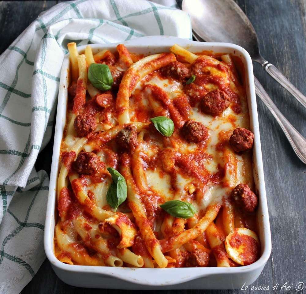 Ziti au four avec boulettes