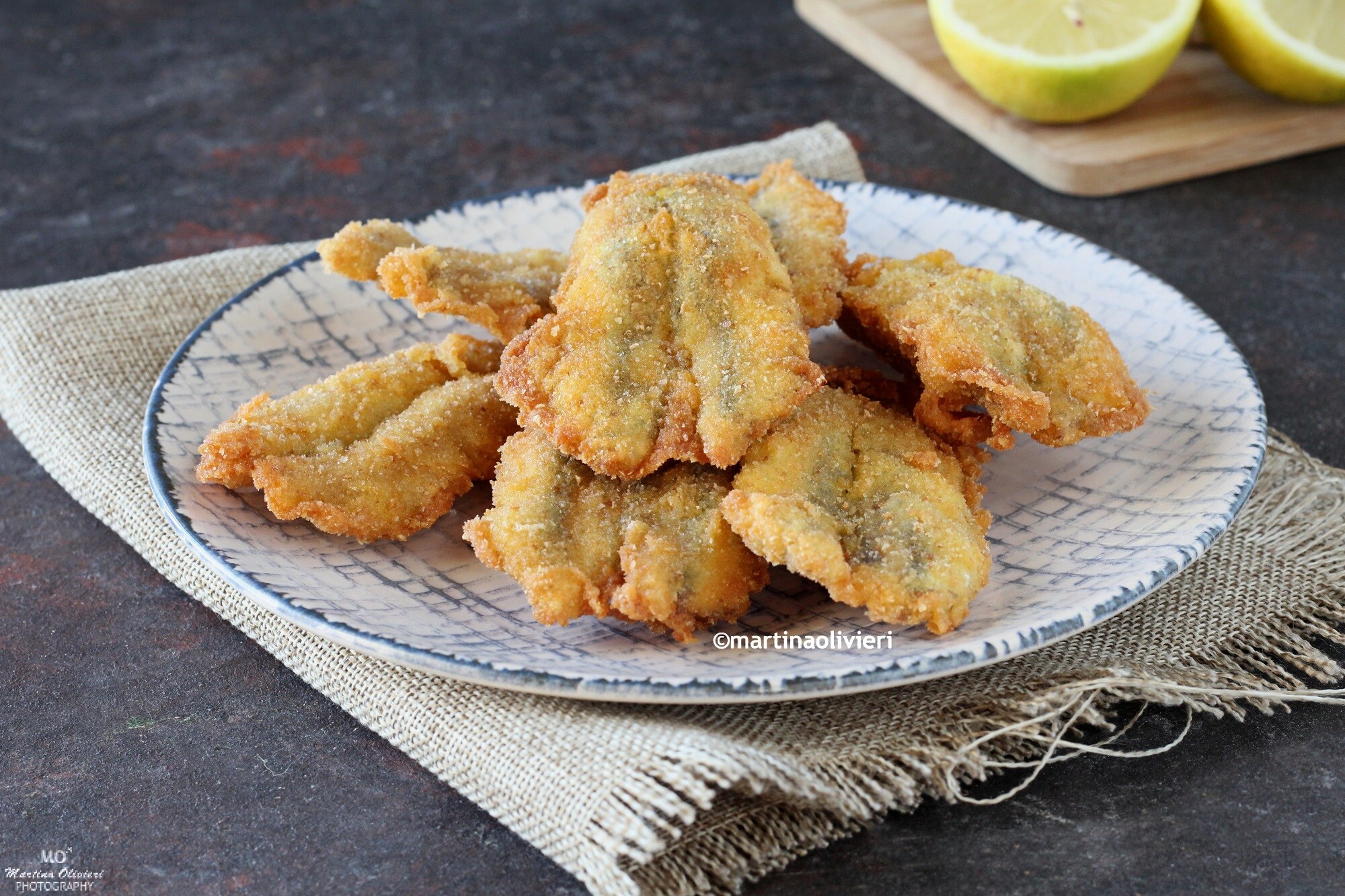 Anchois panés et frits