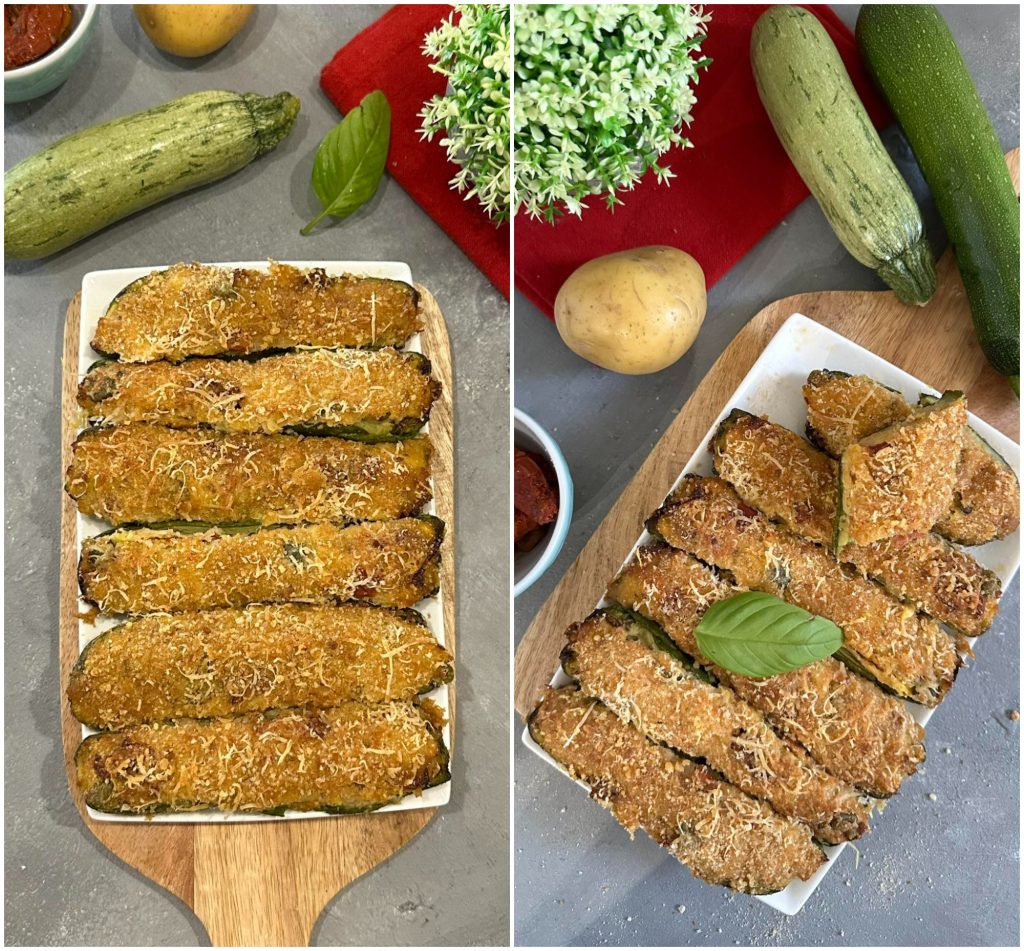 bateaux de courgettes farcies