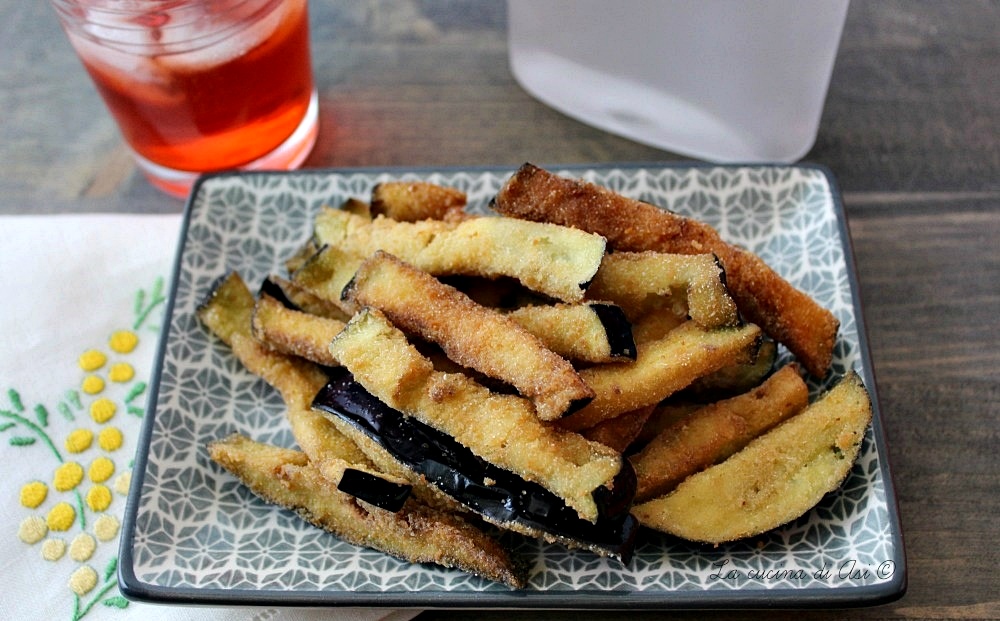 bâtonnets d'aubergine