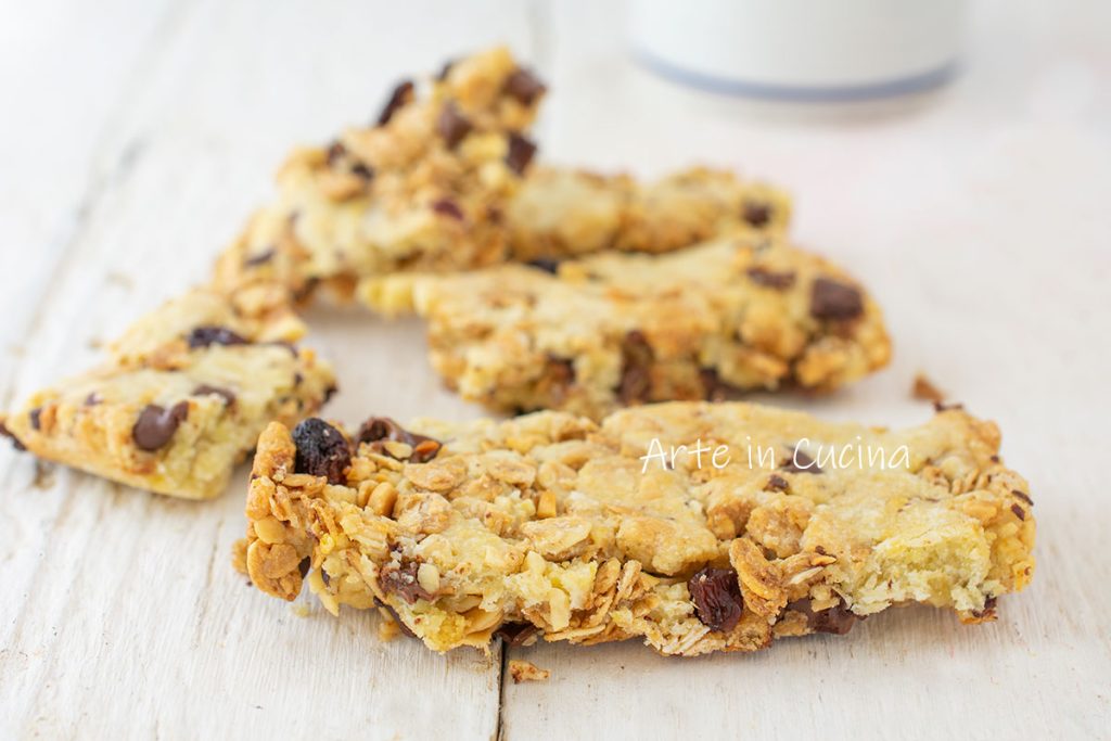 Biscuits avec muesli et chocolat