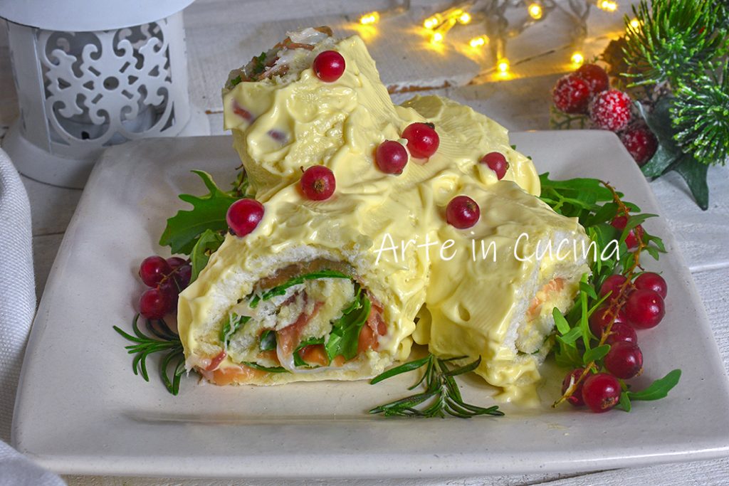 Bûche salée speck et roquette