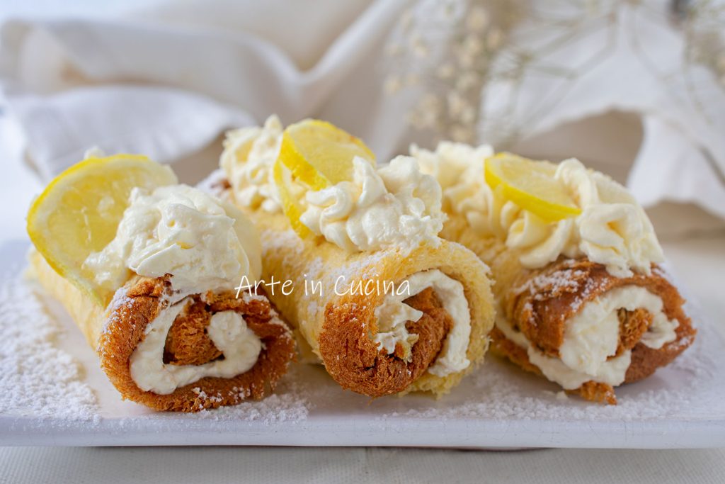 Cannoli de panettone au citron