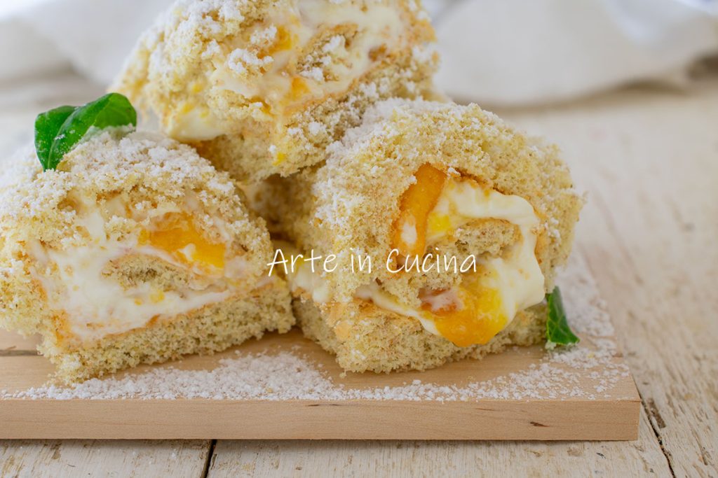 Cannoli aux pêches et mascarpone