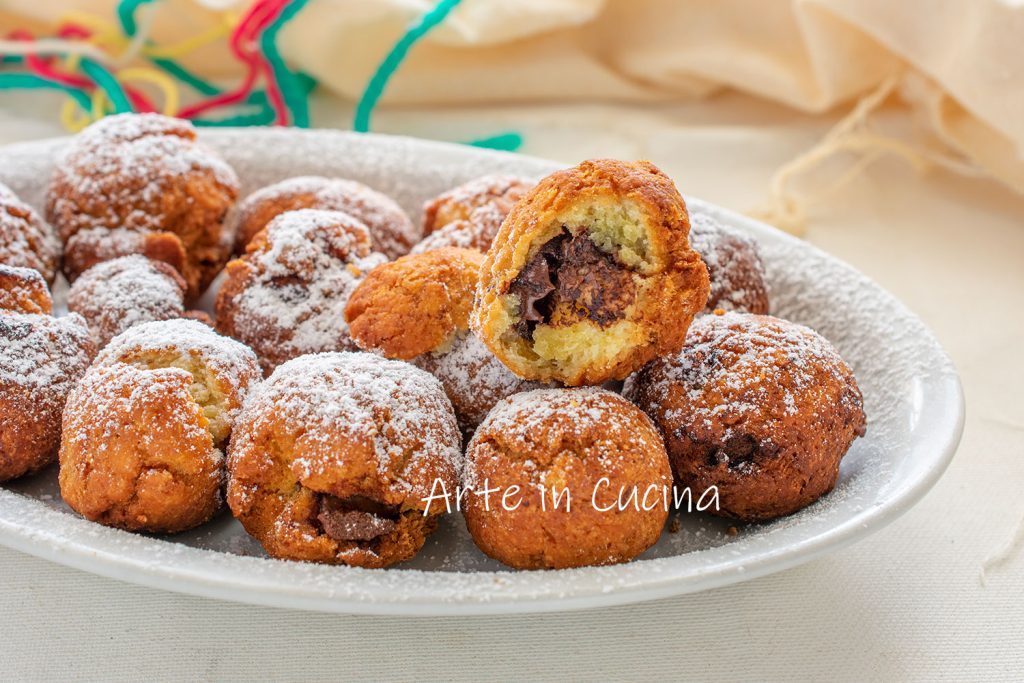 Castagnole d'amandes à la nutella