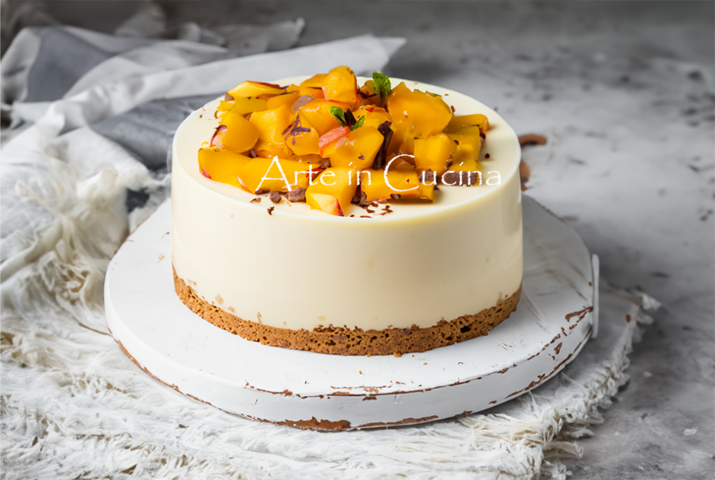 Cheesecake Chocolat Blanc et Pêches