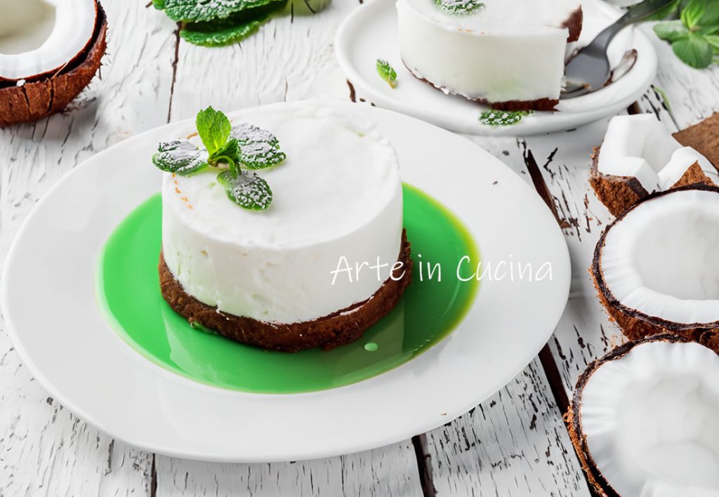 Cheesecake coco et menthe individuelle