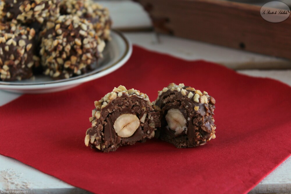 Chocolats avec cœur de noisette